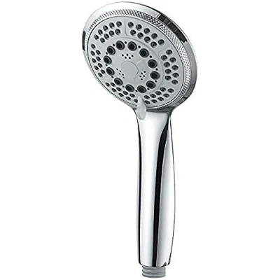 Abbildung von GRIFEMA COMPLENTOS G804 Wassersparende Handbrause, Gross (Durchmesser, 100mm), 3 Strahlarten/Runder Duschkopf mit Regendusche und Massage Funktion, Chrom