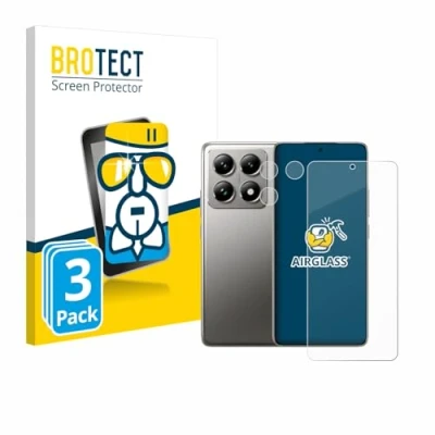 Abbildung von BROTECT Schutzglas für Xiaomi 14T Pro (Display+Kamera) (3 Stück) Schutzfolie Panzer Folie Glas [Extrem Kratzfest 9H, Anti Fingerprint,