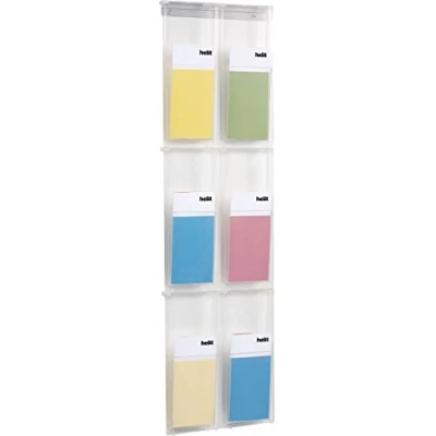 Abbildung von helit H6810802 Wanddisplay „the placativ“ 6 Taschen, 1/3 DIN A4, glasklar