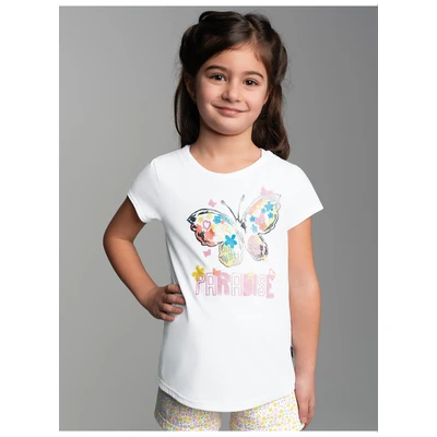 Abbildung von Trigema T Shirt &quot;TRIGEMA mit buntem Schmetterling Printmotiv&quot;