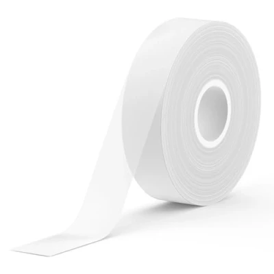 Abbildung von SUPVAN Thermo Etikettenband, E10/E16 Etiketten Papier, Endlos Etikettenband 15 mm x 6 m, wasserfeste geeignet für Haus, Büro, Schule (Transparent)