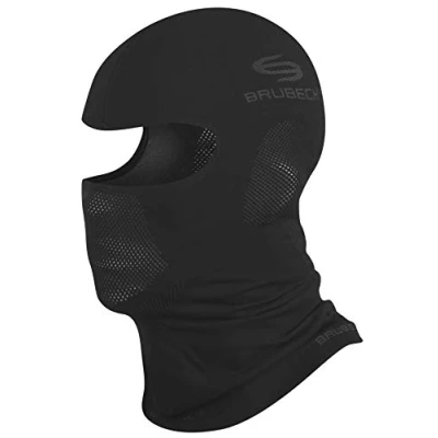 Abbildung von BRUBECK Balaclava Winter Gesichtshaube Gesichtsmaske Skimaske nahtlos atmungsaktive Maske Radfahren Radsport Motorcycle unter Helm Ski Mask L XL Schwarz KM00010