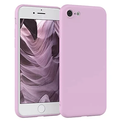 Abbildung von EAZY Case Silikonhülle für iPhone SE 2022 / 2020, 7/8 Hülle Silikon Violett weich stoßfeste Handyhülle Schutzhülle mit Kameraschutz Dünn Premium Schutz Cover TPU Bumper in Flieder