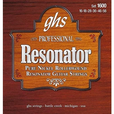 Abbildung von GHS Professional Resonator String Set, Nickel, Semi Flat, .016 .056