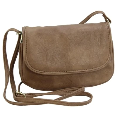 Abbildung von JENNIFER JONES Kleine Damen Umhängetasche Brauttasche Schultertasche mit vielen Fächern (Abendtasche, Braun)