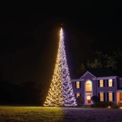 Abbildung von Fairybell Fahnenmast Weihnachtsbäume Luminous Switch 8 Meter 3000 LED Leuchten