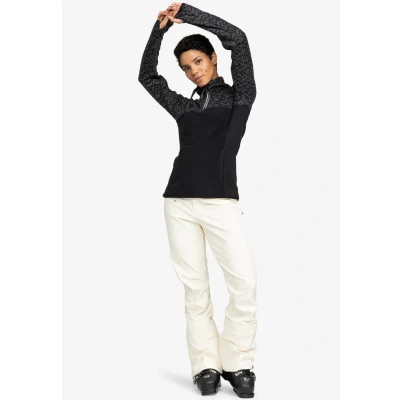 Abbildung von Roxy Sayna HALF ZIP Fleecepullover, Damen, Größe: XL, True black roxygram tonal
