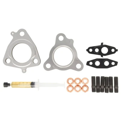 Abbildung von AJUSA JTC11596 Montagesatz, Lader with studs, syringe oil mit Dichtungen Montageanleitung HONDA: CR V 3, 2, CIVIC 8 Hatchback