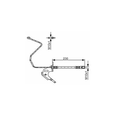 Abbildung von BOSCH 1 987 481 162 Bremsschläuche 225 M10x1 OPEL: Astra G CC, H Schrägheck, Caravan