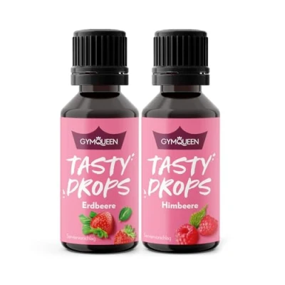 Abbildung von GymQueen Tasty Drops, Erdbeer &amp; Himbeere, 2x30ml, Flavour Drops ohne Kalorien