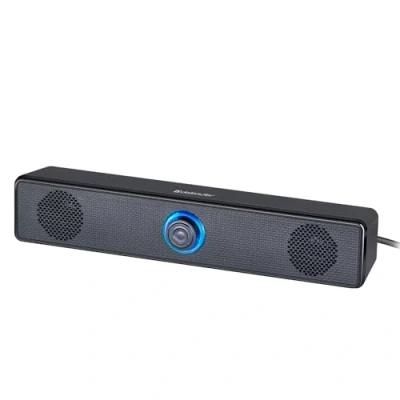 Abbildung von Defender Z2 Soundbar PC Lautsprecher Mini Soundbar, Kompakte Soundsystem für PC, Laptop, Notebook, Computer Speakers, USB Musikbox mit LED Beleuchtung, Stereo Kabel