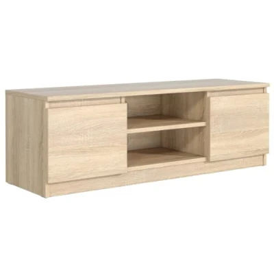 Abbildung von meble masztalerz TV Schrank Eiche Sonoma Matt mit 2 Ablagen und Türen, 160 cm, Lowboard, Stehender RTV Schrank, Wohnzimmer Möbel