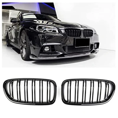 Abbildung von GCP PASST FÜR 5ER F10 F11 SPORT KÜHLERGRILL DOPPELSTEG GRILL GLANZ SCHWARZ