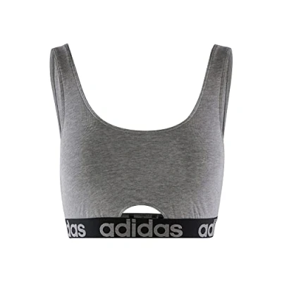 Abbildung von adidas Sportswear Scoop Bralette Bustier graumel, Damen, Größe: Medium, Grau mel
