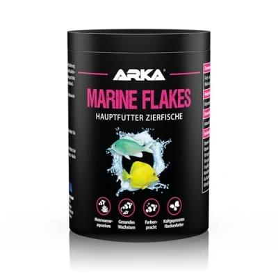 Abbildung von MICROBE LIFT Marine Flakes Flockenfutter, Alleinfutter für alle Fische in jedem Meerwasseraquarium (1000 ml / 100g)
