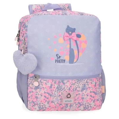 Abbildung von Enso So Pretty Vorschulrucksack, anpassbar an Trolley, mehrfarbig, 27 x 33,5 11 cm, Polyester, bunt, 25x32x12 cms, Wanderrucksack
