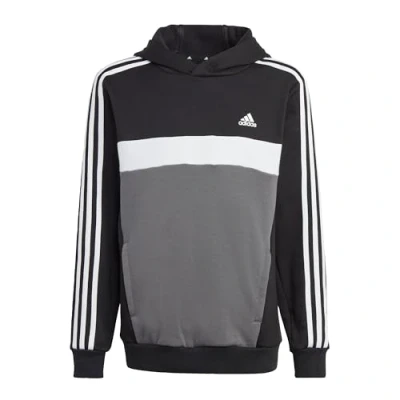 Abbildung von adidas Performance Unisex Kapuzenpullover für Kinder, Größe: 140, Black/white/grey five