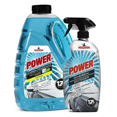 Abbildung von NIGRIN Power Scheibenfrostschutz Set, 3 Liter bis 25 + Icebreaker 0,75 55