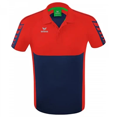Abbildung von Erima SIX Wings Poloshirt, Herren, Größe: 3XL, Blaurot
