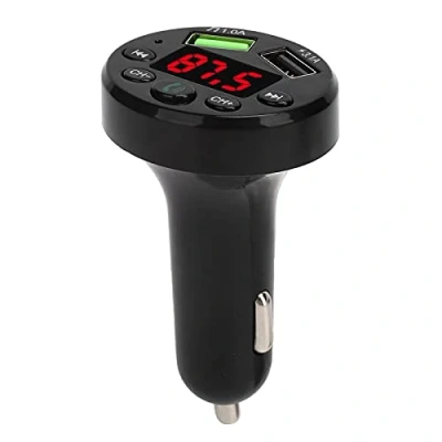 Abbildung von ciciglow Bluetooth FM Transmitter, E6 Auto MP3 Player V5.0 Autoradio Audio Adapter Transmitter Dual USB Schnellladegerät Musik Modulator