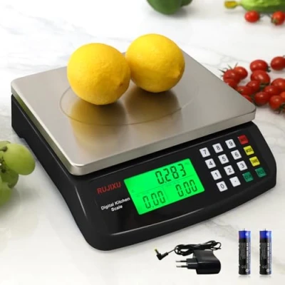 Abbildung von Digitale Küchenwaagen 30kg waage küche Edelstahl Digitalwaage mit LCD Display und Tara Funktion Digital Feinwaage PCS zählwaage&#039;, 3 Einheiten Konvertierung