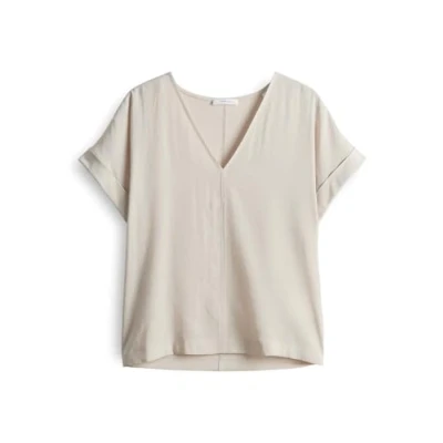 Abbildung von OPUS Kurzarm Bluse, Damen, Größe: 42, Natural glaze