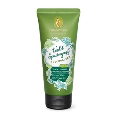 Abbildung von PRIMAVERA Waldspaziergang Duschbalsam 200 ml Duft von Zeder, Zypresse und Wacholderbeere Naturkosmetik pflegend, rückfettend vegan