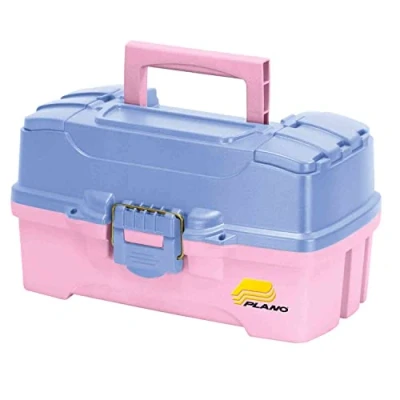 Abbildung von Plano 28 Tackle Box mit Dual Top Zugang, Unisex Erwachsene, 2 Tray W/Dual Access, Periwinkle/Pink, 14 1/4&quot; x 8 1/2&quot; 7 3/4&quot;