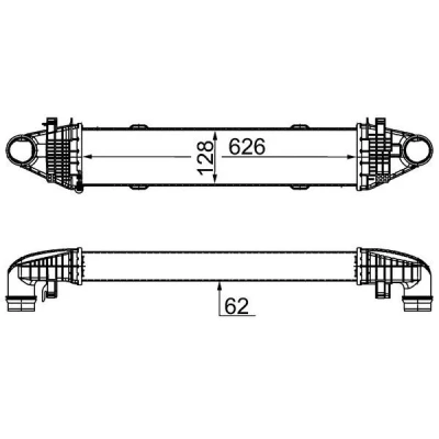 Abbildung von MAHLE ORIGINAL CI 356 000S Ladeluftkühler MERCEDES BENZ: C Klasse Limousine, T modell, E Limousine