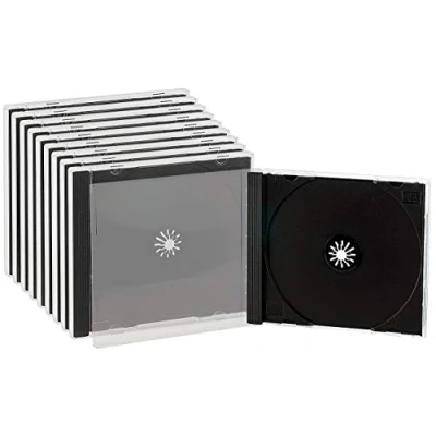 Abbildung von PEARL Doppel CD Hüllen: Jewel Boxen im 10er Set, schwarzes Tray (CD Case, DVD Blu Ray Box, Tasche)