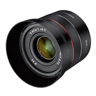Abbildung von Samyang AF 45 mm F1.8 für Sony FE (Tiny but Premium) Vollformat und APS C Festbrennweite Autofokus Objektiv E Mount A9 A7 A7C II R A6600 A6500 A6400 A6300 A6000 A5100 A5000
