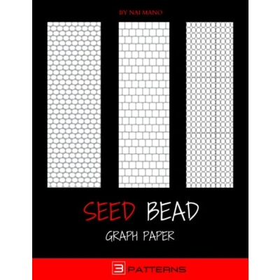 Abbildung von Seed Bead Graph Paper: Beading Paper to create your own beadwork designs with Multiple Patterns (square/loom, brick and peyote),(Black cover) 8.5&quot;x11&quot; (120 pages).