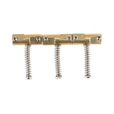 Abbildung von Wilkinson WTB 10,8mm Vintage Kompensiert Messing Tele Saitenreiter Saddles für Fender Telecaster E Gitarre,Gold(3er Set)