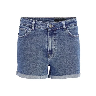 Abbildung von Noisy May Nmmoni Jeans Shorts, Damen, Größe: Large, Medium blue denim