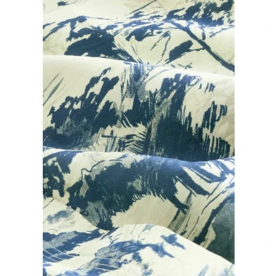 Abbildung von Next Petite FIT LONG Sleeve Hemdbluse, Damen, Größe: 40, Blue scenic print