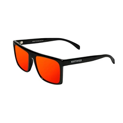 Abbildung von NORTHWEEK Unisex Erwachsene HALE Sonnenbrille, Mehrfarbig (Shine Black/Red Polarized), 10.0