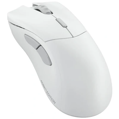 Abbildung von Glorious Gaming Model D 2 PRO 4K/8K Wireless Mouse 2,4 GHz drahtlos, Abruf, 100 Mio. Klicks, 62 g, Lange Akkulaufzeit, Sensor mit 26K DPI, ergonomisch, 6 Tasten, PTFE Füße Weiß