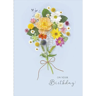 Abbildung von UK Greetings Geburtstagskarte mit Blumenmotiv On Your Birthday, Into The Meadow Range Cards
