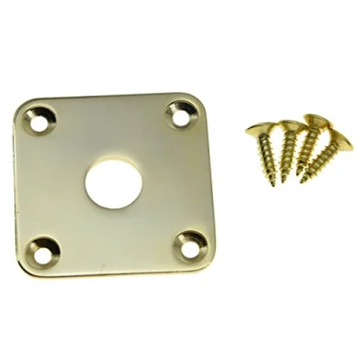 Abbildung von KAISH Goldener flacher Boden Metall Jack Plate Flat Base Square Jackplate für Gibson LP Les Paul