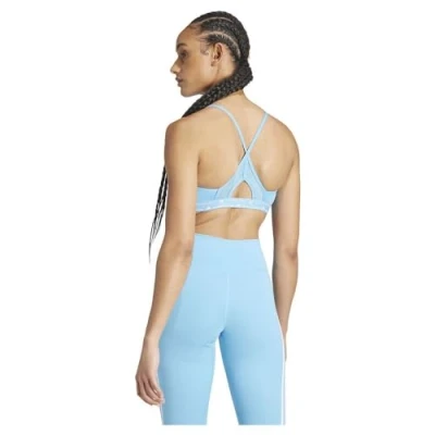 Abbildung von adidas Women&#039;s Aeroreact Training Light Support 3 Stripes Bra Sport BH, semi Spark/White, XS C D