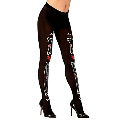 Abbildung von Widmann S.r.l. Kostüm Dia de los Muertos Skelett Strumpfhose für Damen 5