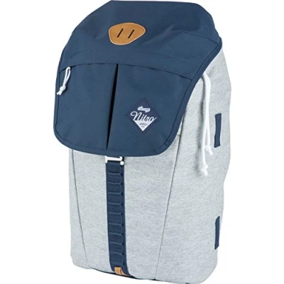 Abbildung von Nitro Cypress sportiver Daypack Rucksack für Uni &amp; Freizeit, Streetpack mit gepolstertem 15“ Wide Laptopfach Seesacktunnelverschluss, Überschlagdeckel, Morning Mist, 28 L