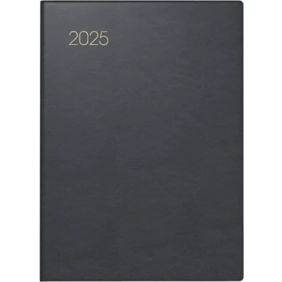 Abbildung von BRUNNEN Taschenkalender Modell 731 (2025), 2 Seiten = 1 Woche, A6, 176 Seiten, Leder Einband, schwarz