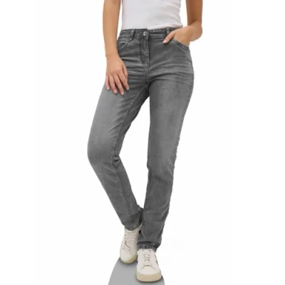 Abbildung von Cecil IM Casual Jeans Slim Fit, Damen, Größe: 27x28, Grau