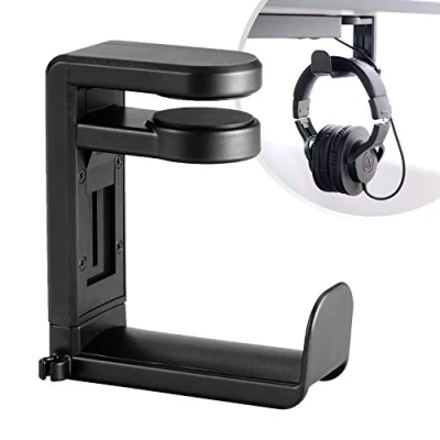 Abbildung von Desire2 Kopfhörer Ständer und Halterung, 360 Grad Schwenkbare, Universal Tischaufhängehaken, für Momentum, Solo3, Studio3, Mehr, Gaming Headset Kopfhörerdisplay, Schwarz