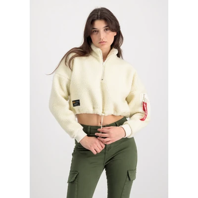 Abbildung von Alpha Industries Fleecepullover, Damen, Größe: Large, Off white