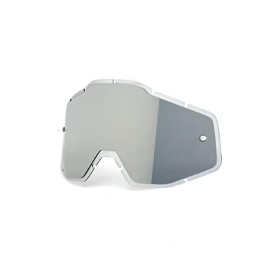 Abbildung von 100% Racecraft/Accuri/Strata AccuriFlash Spiegel/Smoke Anti Nebel Injected Ersatzlinse, Silber, One Size