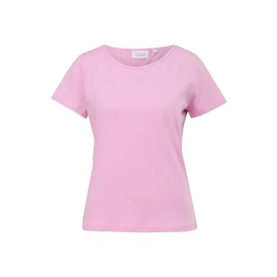 Abbildung von comma casual identity Mitdetail Tshirt basic, Damen, Größe: 44, Pink