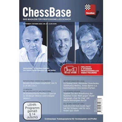 Abbildung von ChessBase Magazin #221 (September/Oktober 2024): Das für professionelles Schach (ChessBase Magazin: (Heft + DVD ROM Download))
