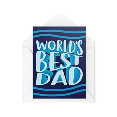 Abbildung von Tongue in Peach Lustige Grußkarten World&#039;s Best Dad Geburtstag Papa Vatertag Feier lustiger Witz CBH1233